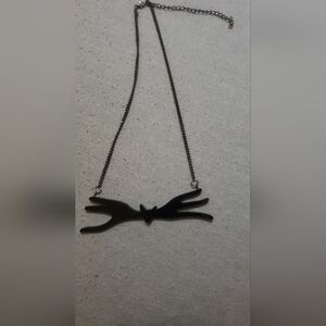 Jack Skellington Bat Bowtie Necklace